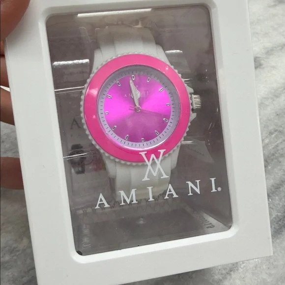 Amiani Pink and White Watch NWT - Picture 2 of 3